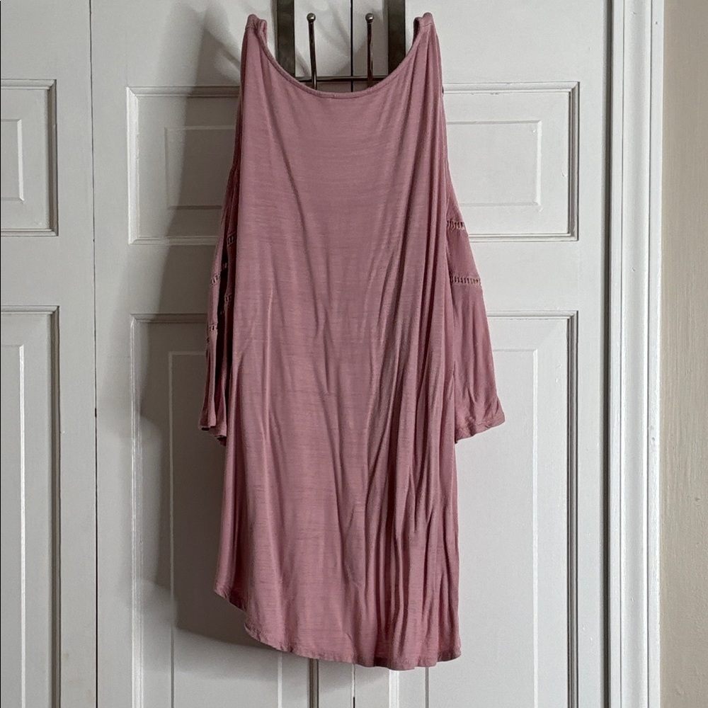Caslon Dusty Rose Cold-Shoulder Top sz L - Picture 5 of 5